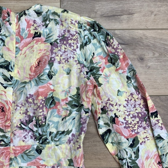 Faithful The Brand | Maribelle | Linen Floral Romper Romantic Pastel Spring - Picture 9 of 16